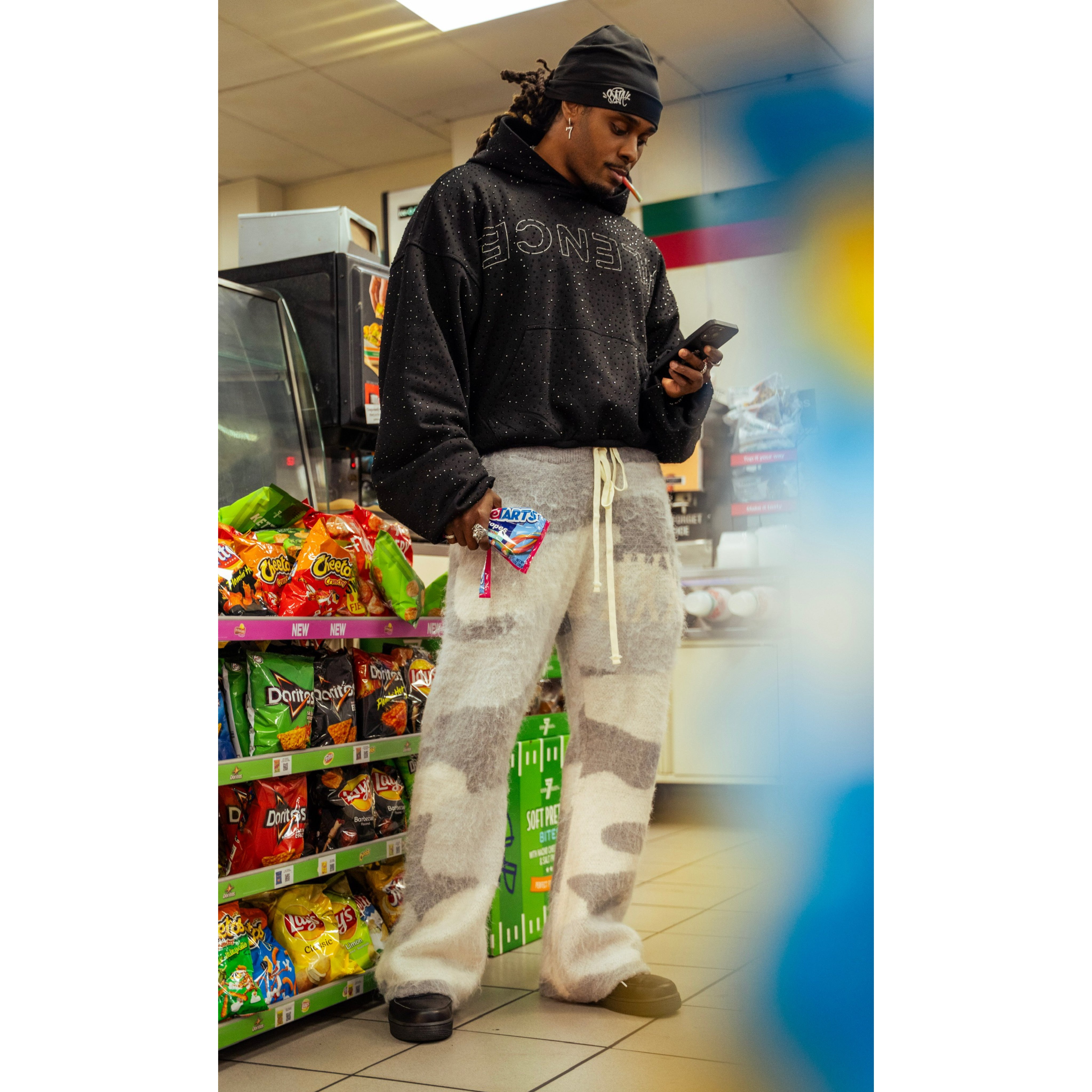Winter Camouflage: Mohair Flare Pants