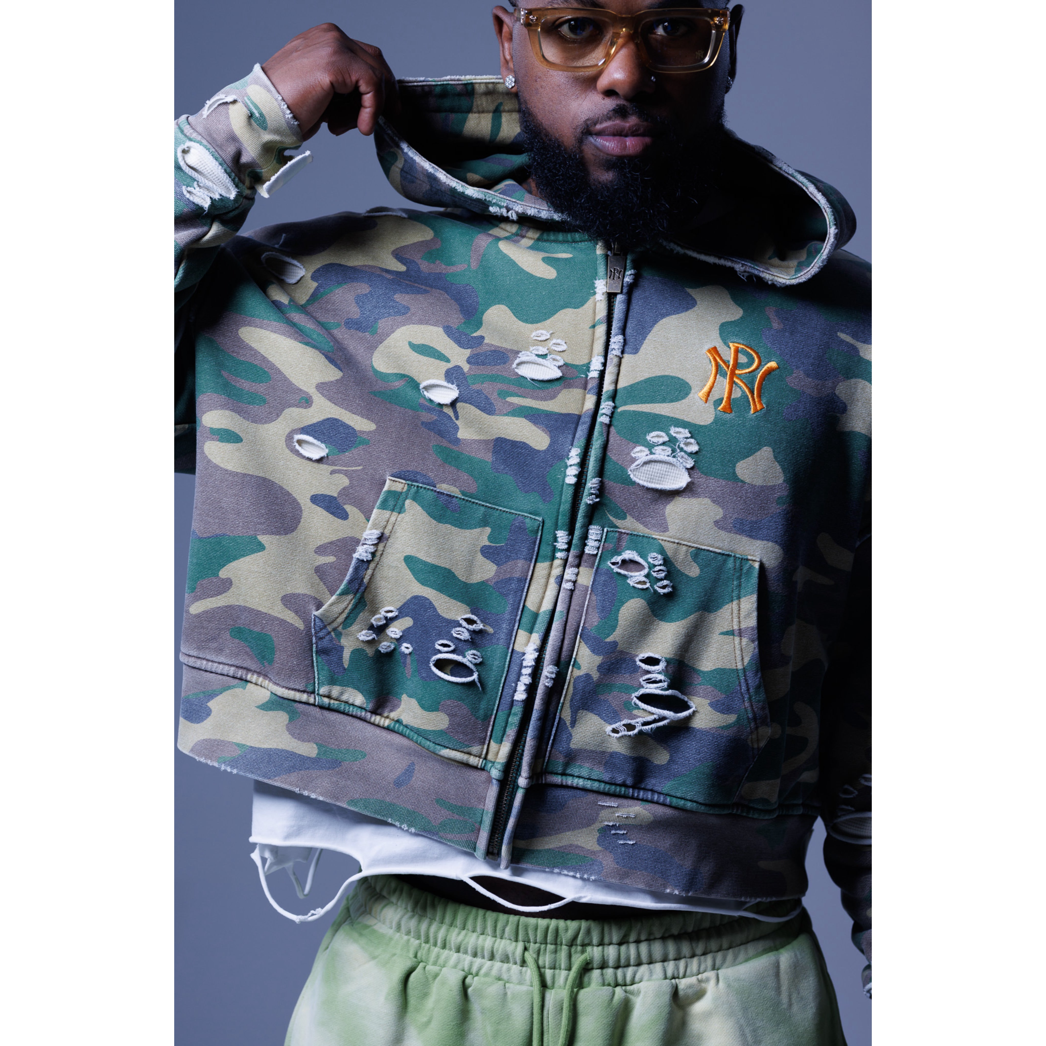 Camouflage Adam Sandler Zip-Up