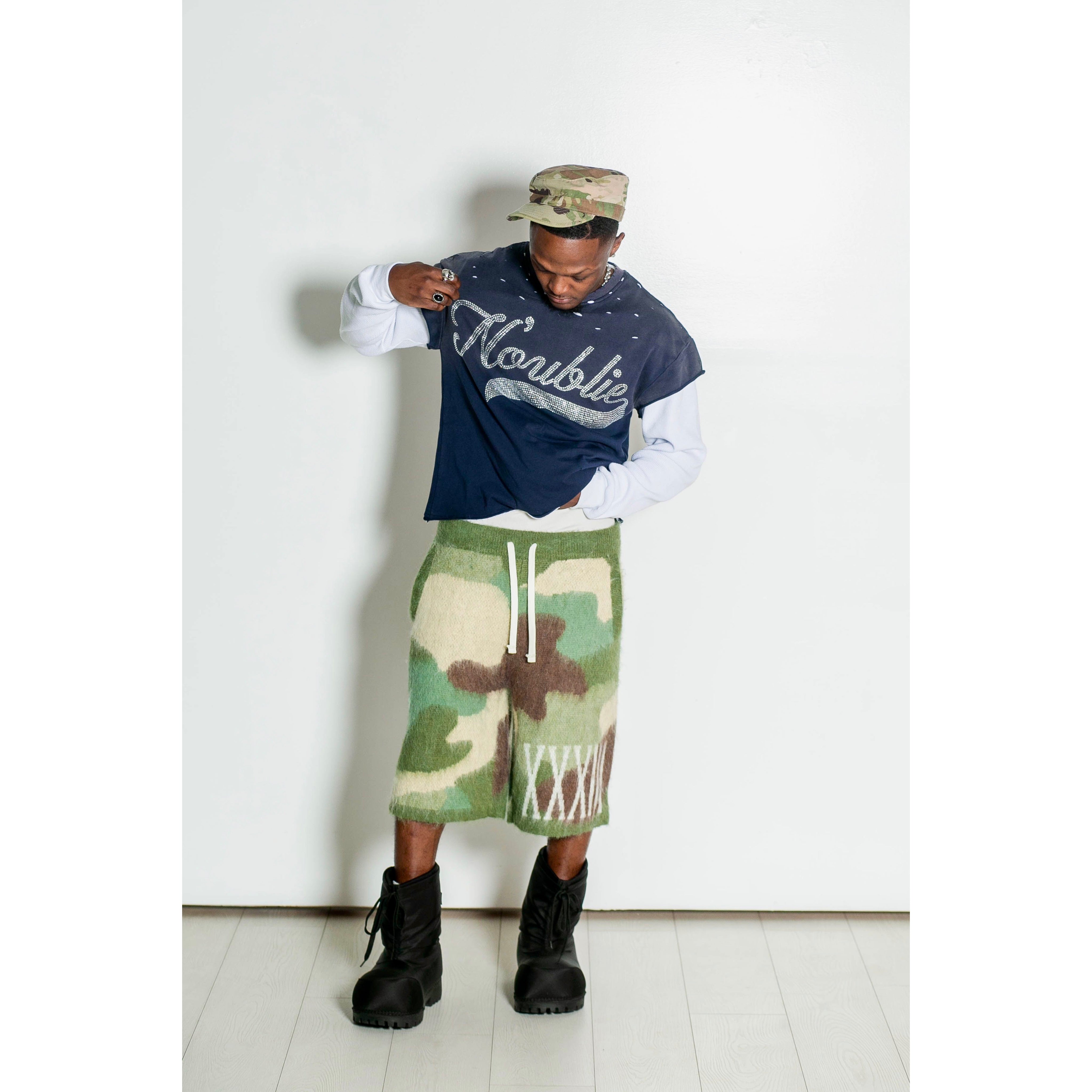 Camouflage Mohair Shorts