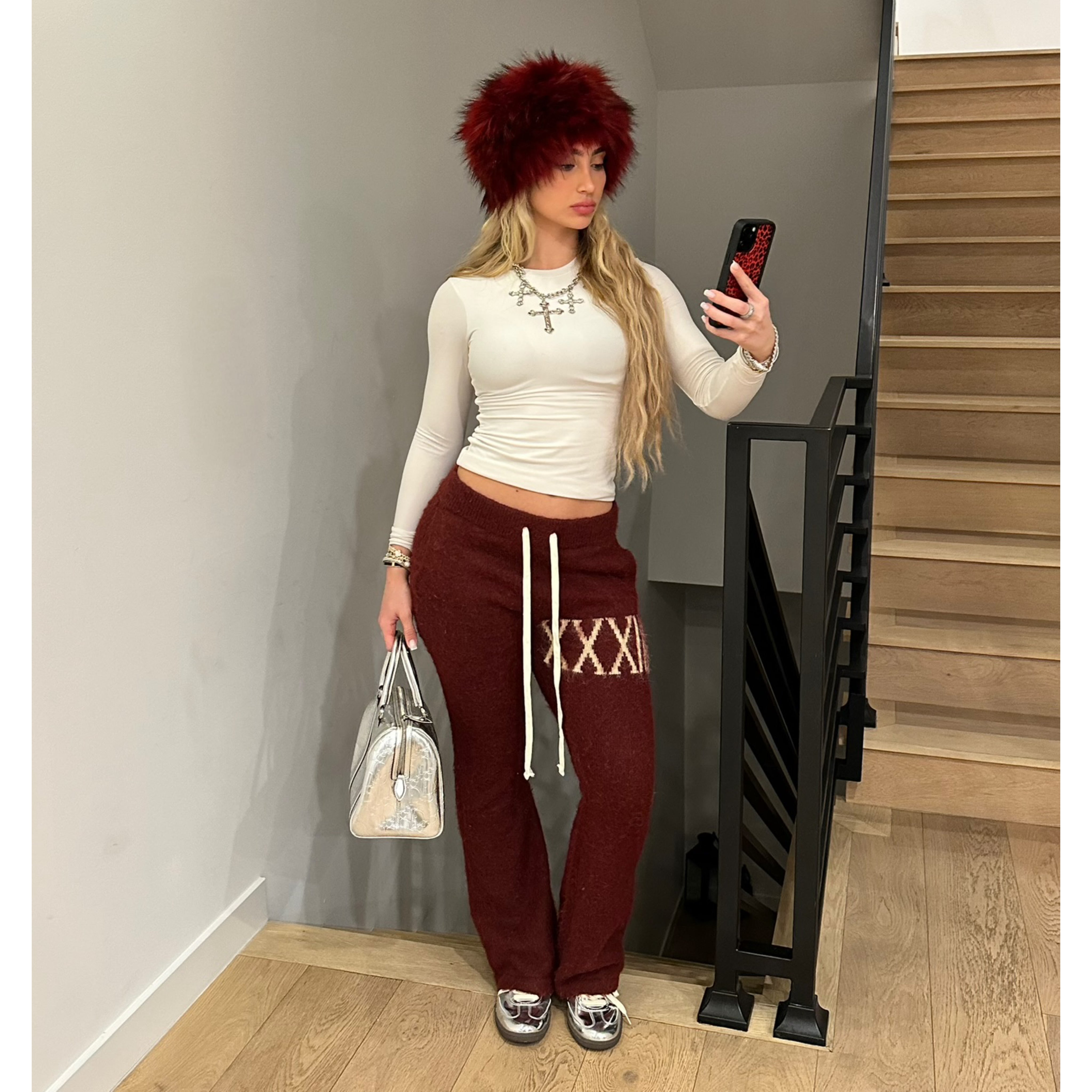 Rouge Velour: Mohair Flare Pants
