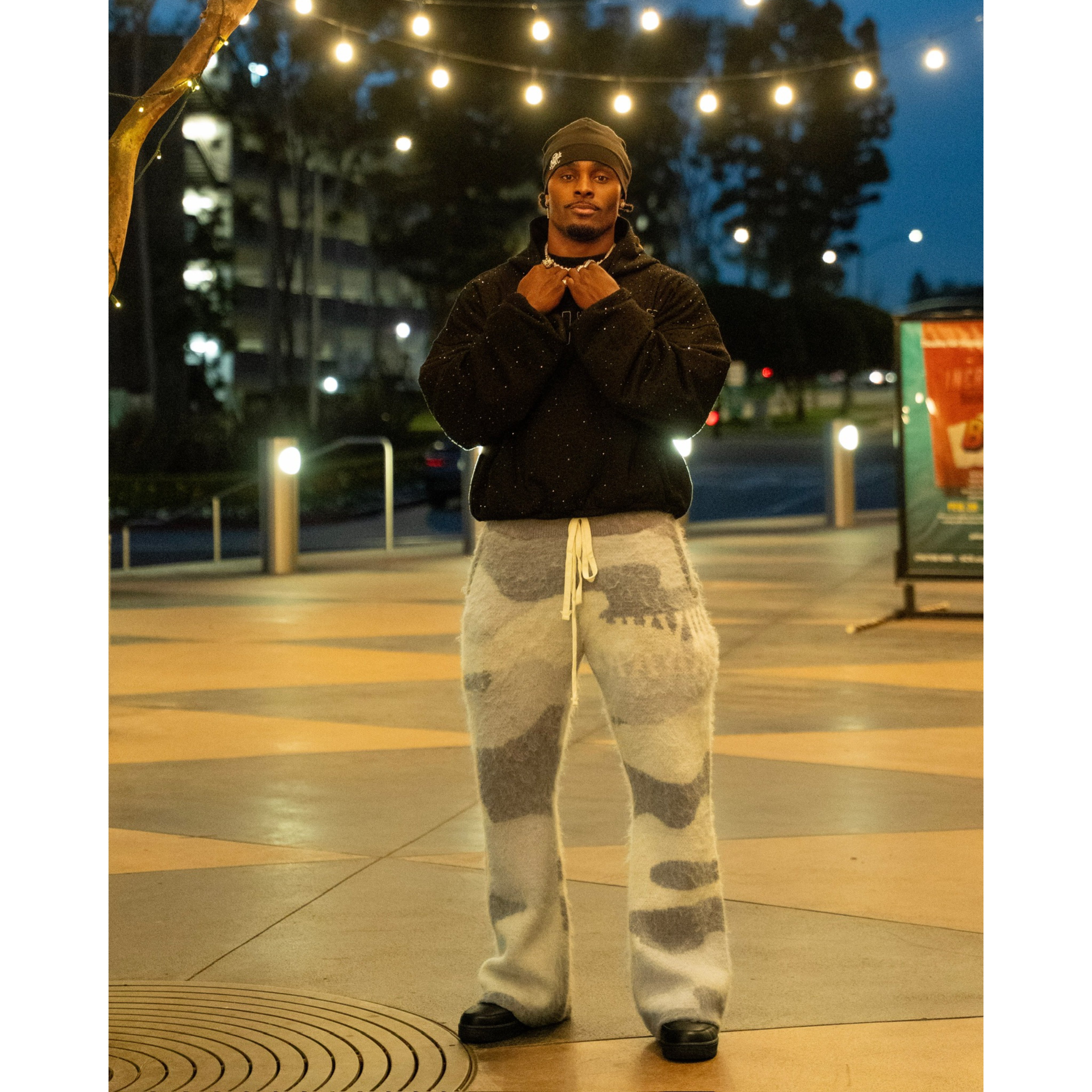 Winter Camouflage: Mohair Flare Pants