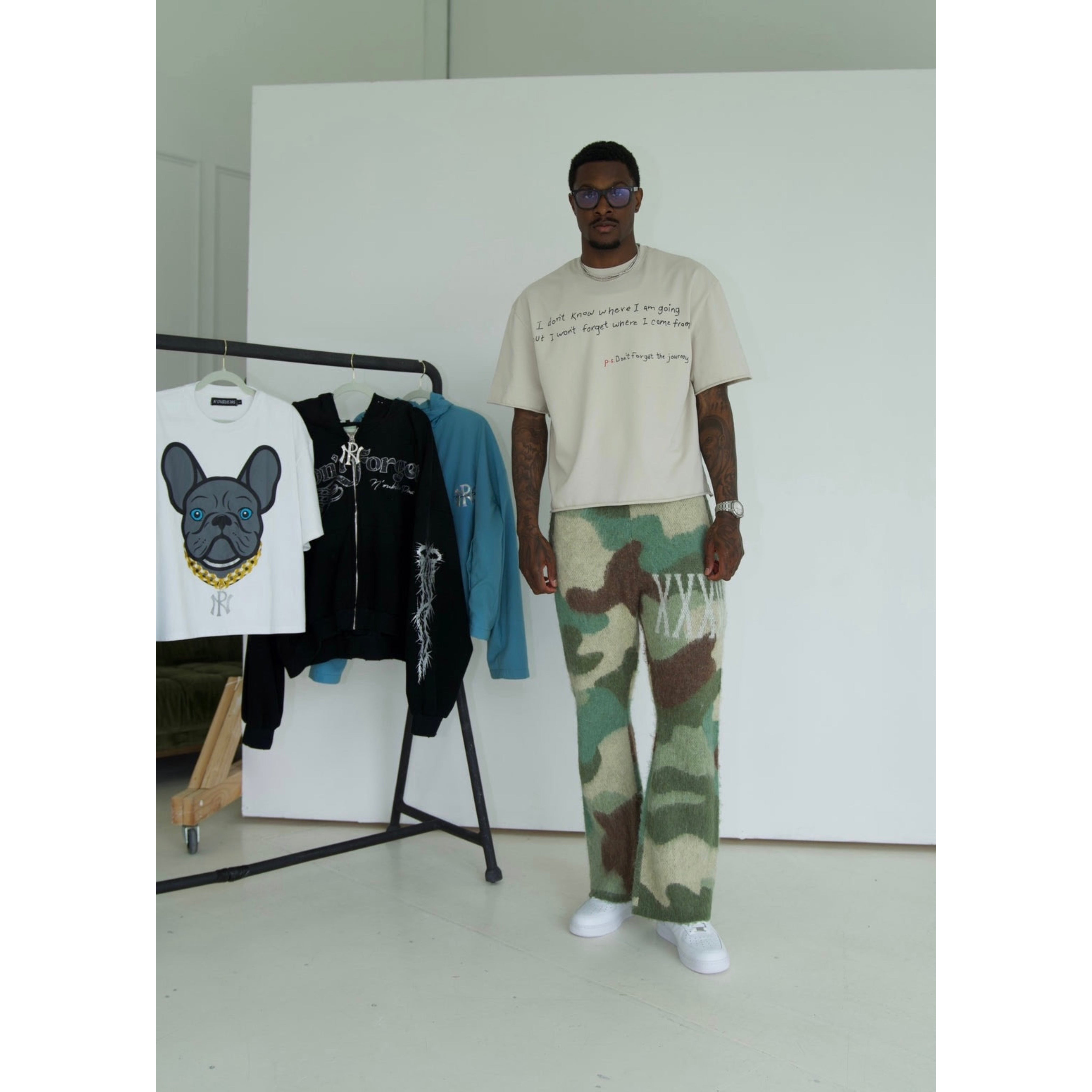 Camouflage: Mohair Flare Pants