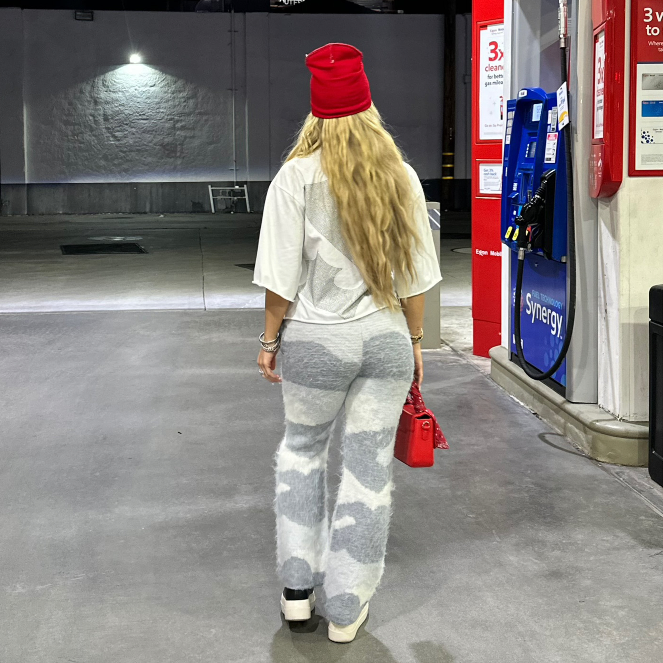 Winter Camouflage: Mohair Flare Pants