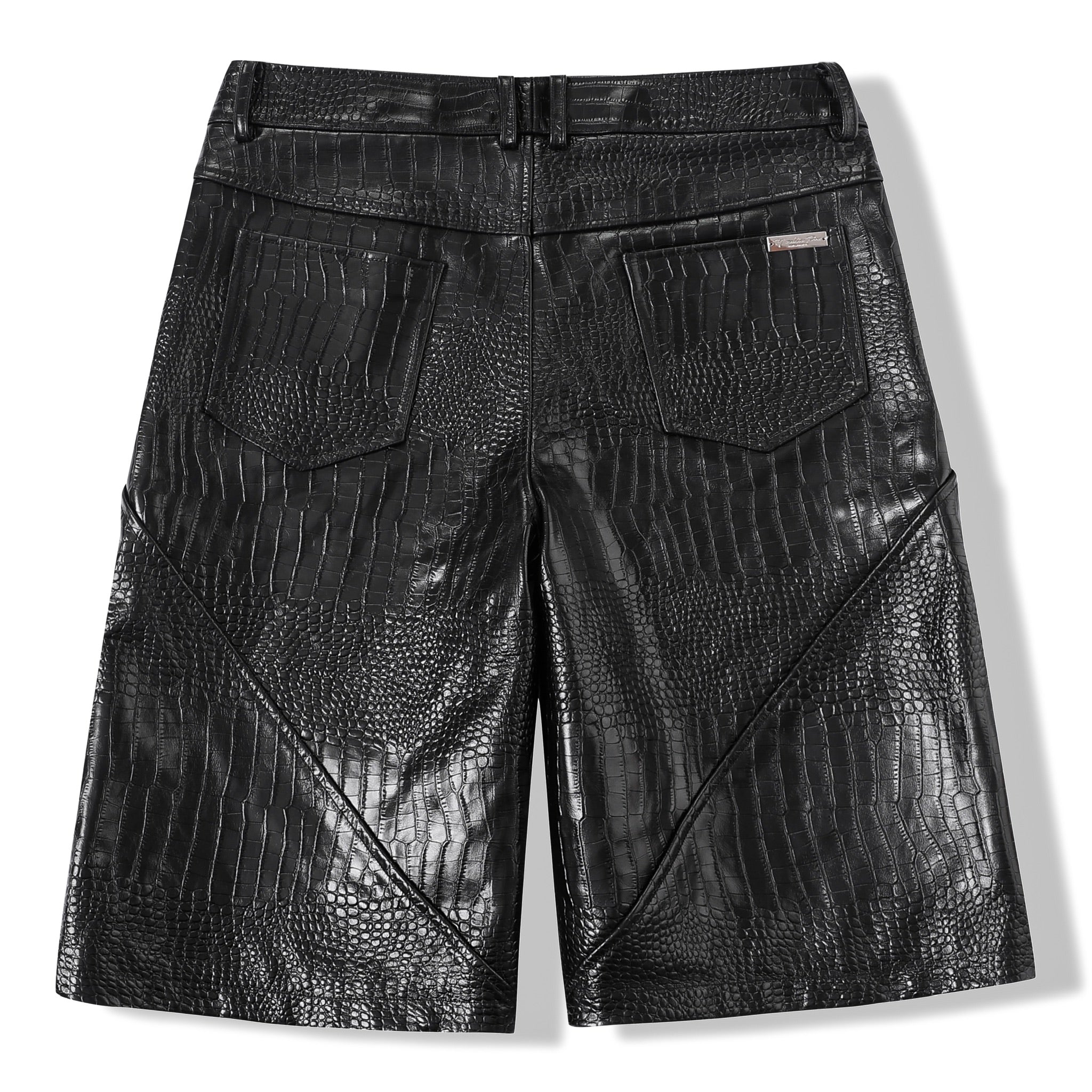 Croc Leather Shorts