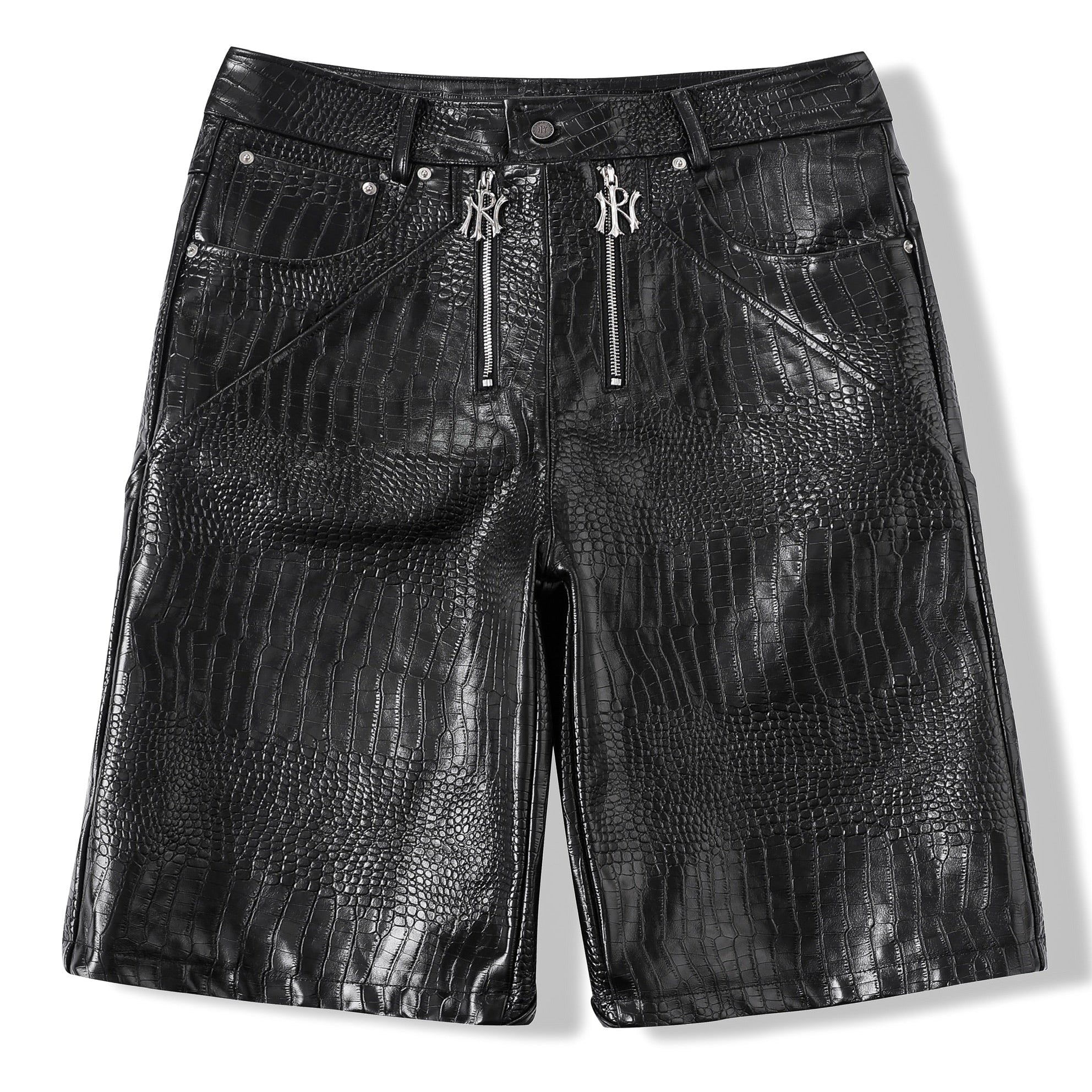 Croc Leather Shorts