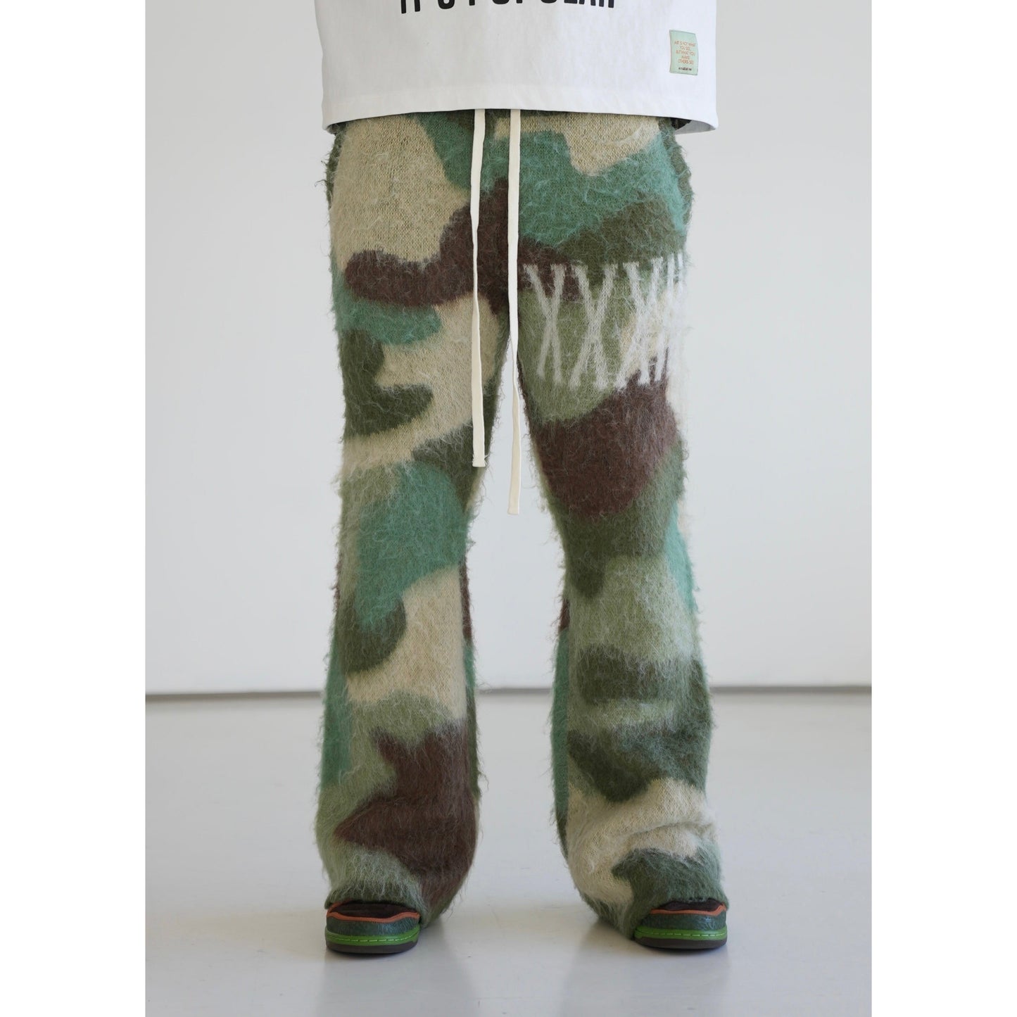 Camouflage: Mohair Flare Pants