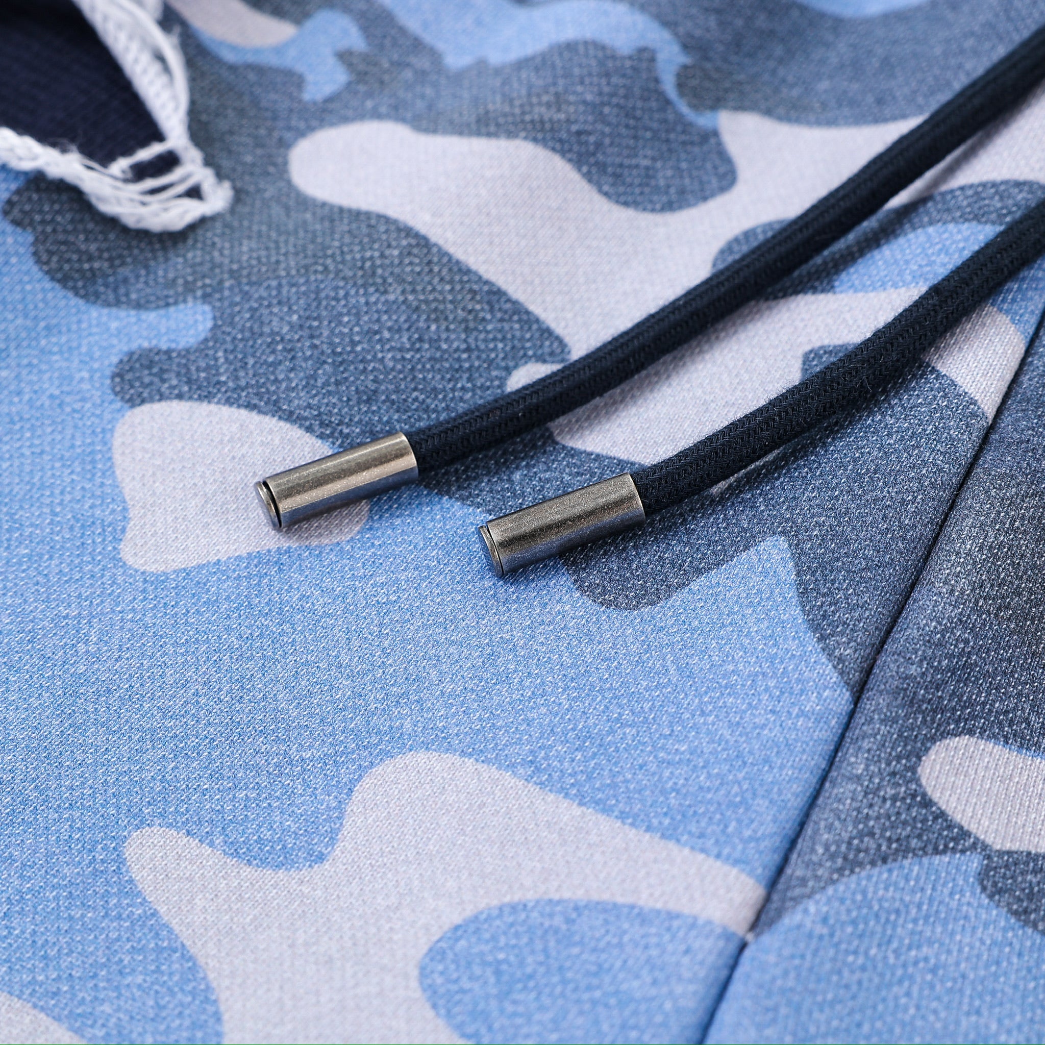 Blue Camouflage Cropped Sweats