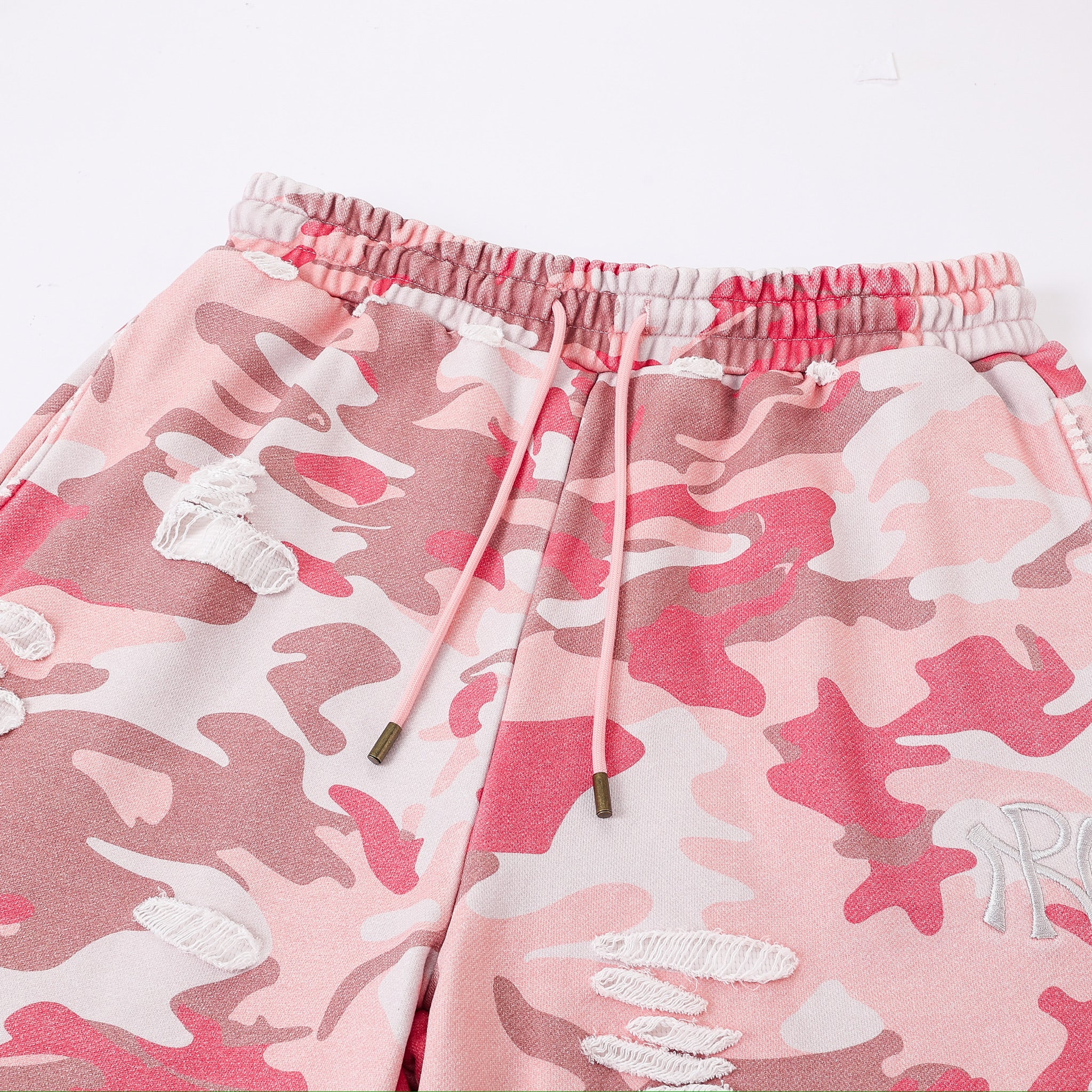 Pink Camouflage Cropped Sweats