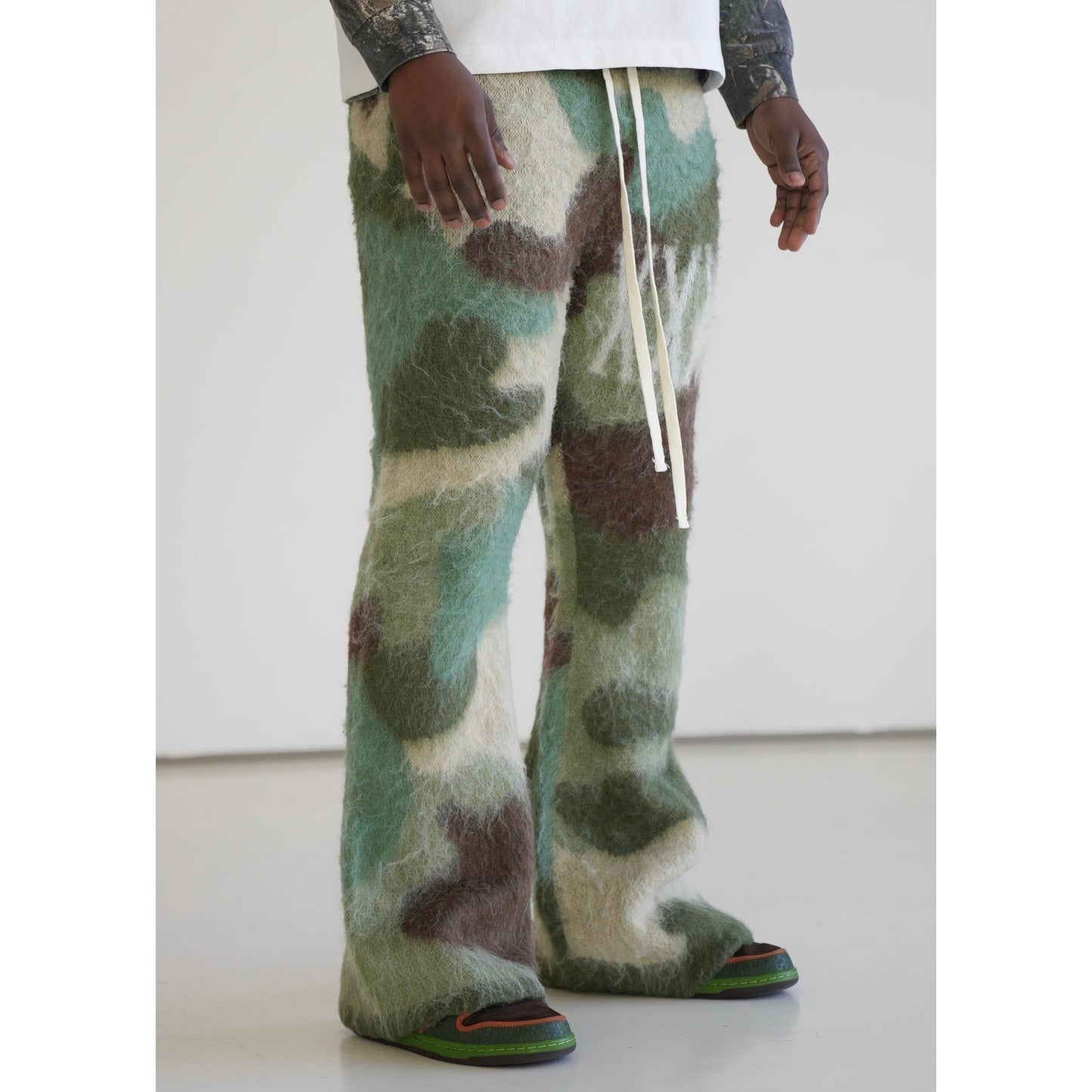 Camouflage: Mohair Flare Pants