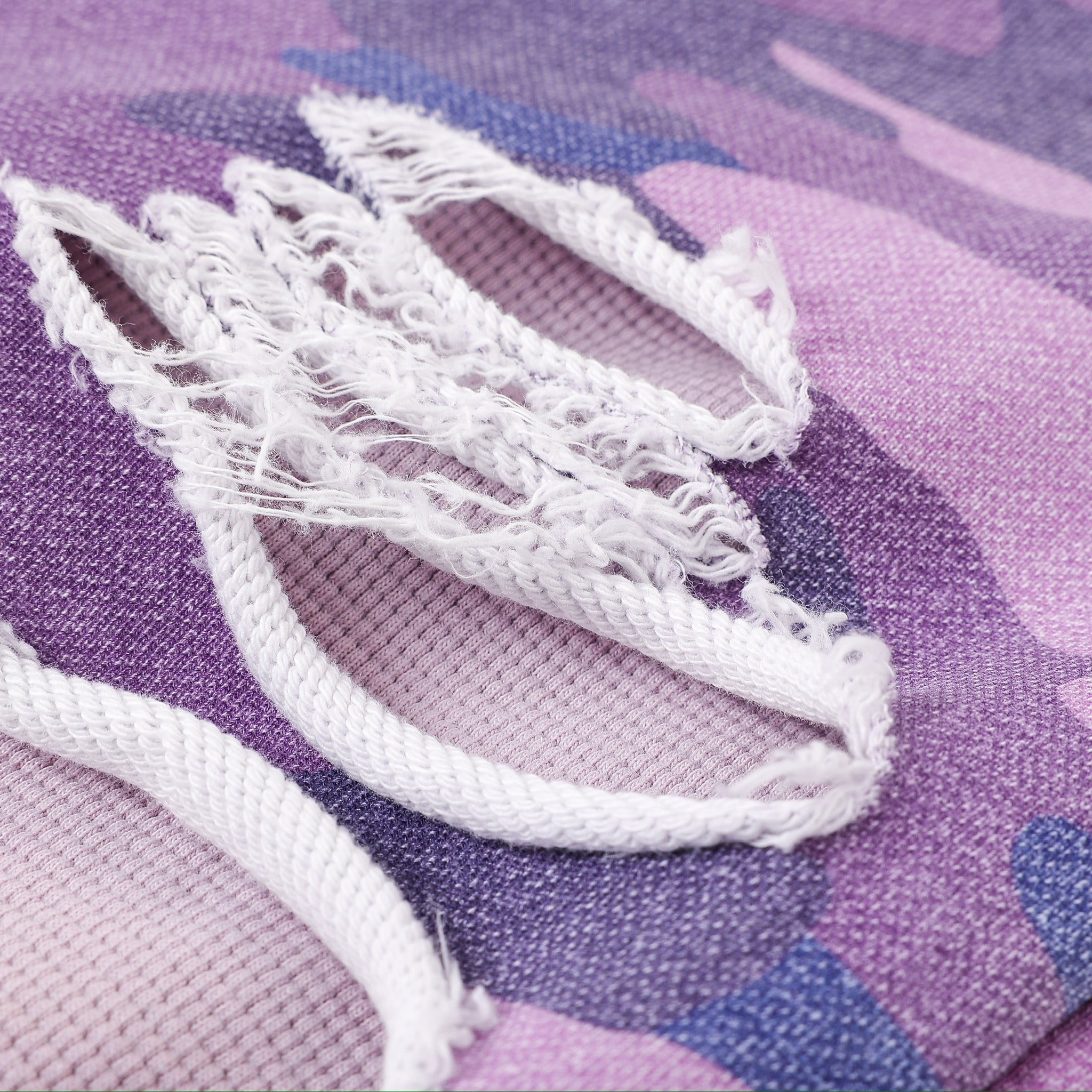 Purple Camouflage Cropped Sweats