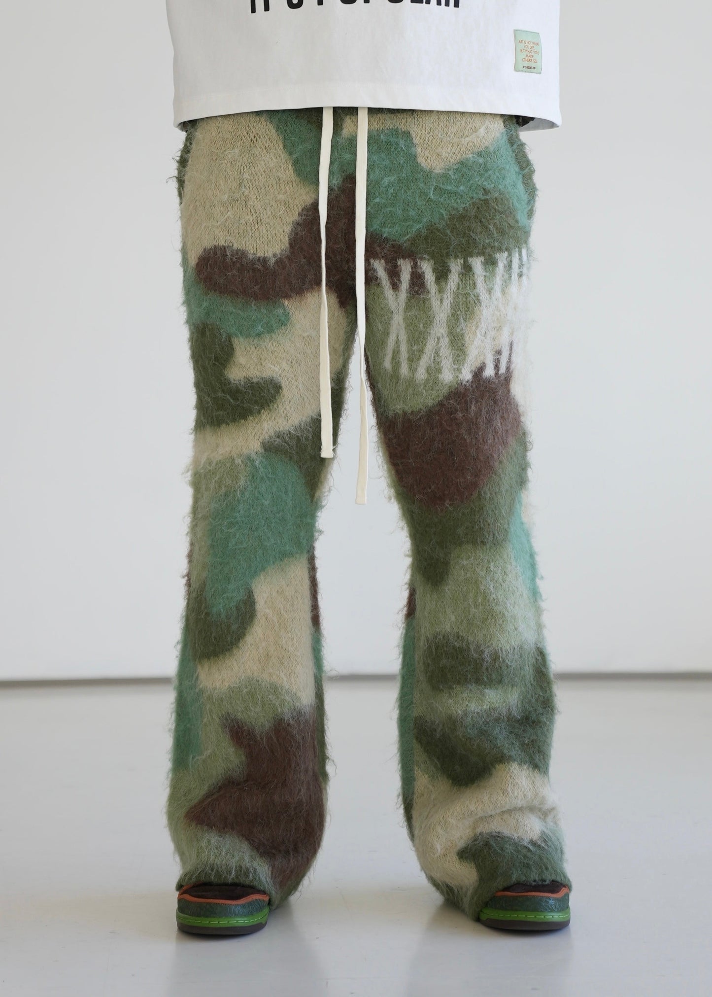 Camouflage: Mohair Flare Pants