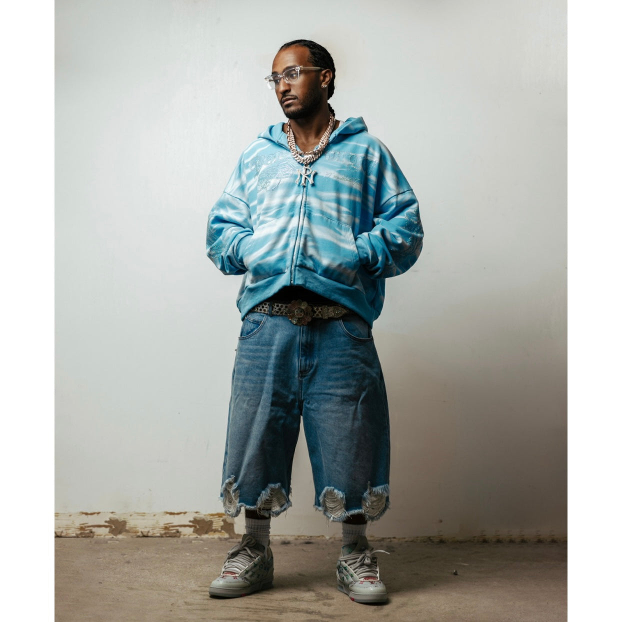 Limited Edition: Blue Python Zip-Up