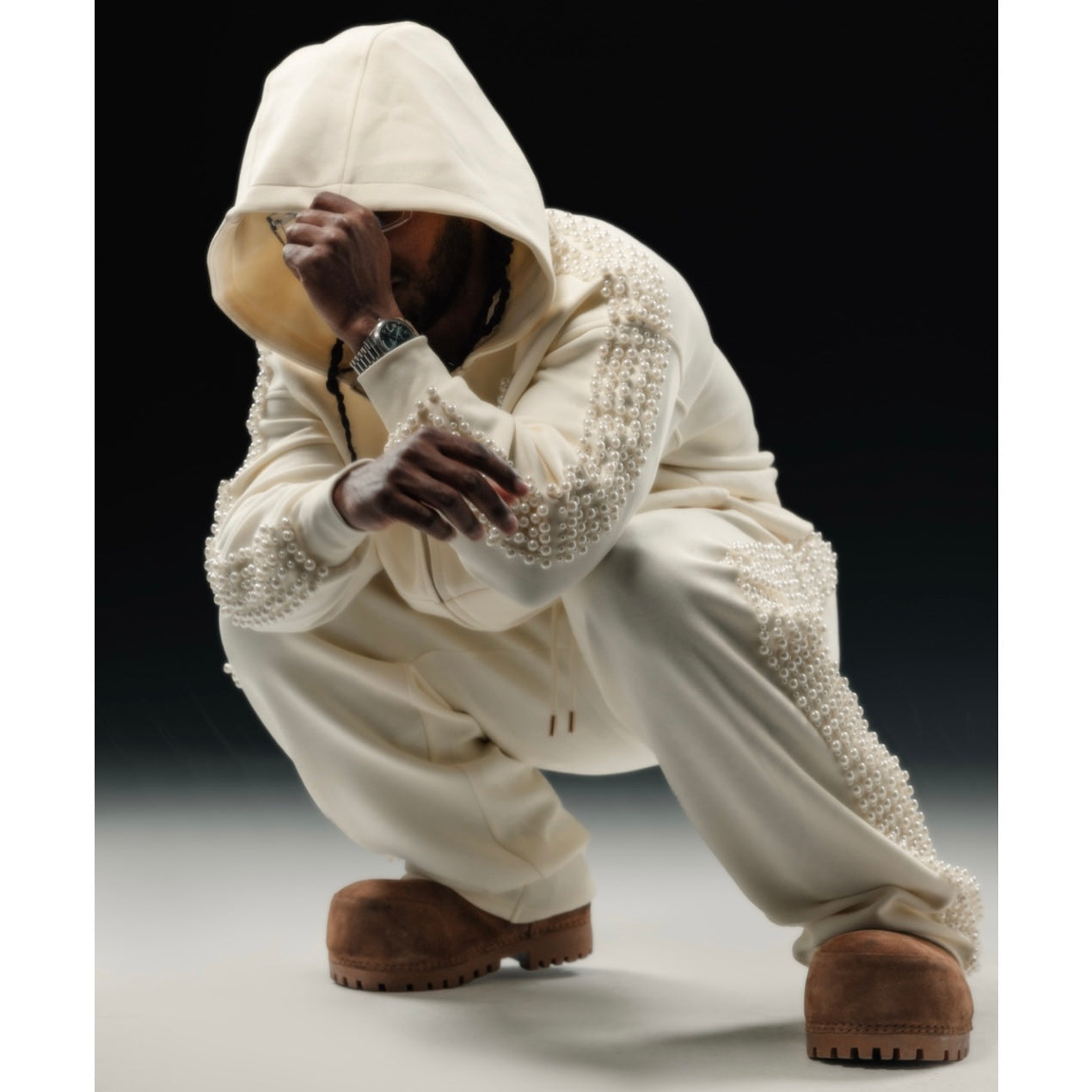 Escobar Pearl Embellished Zip-Up