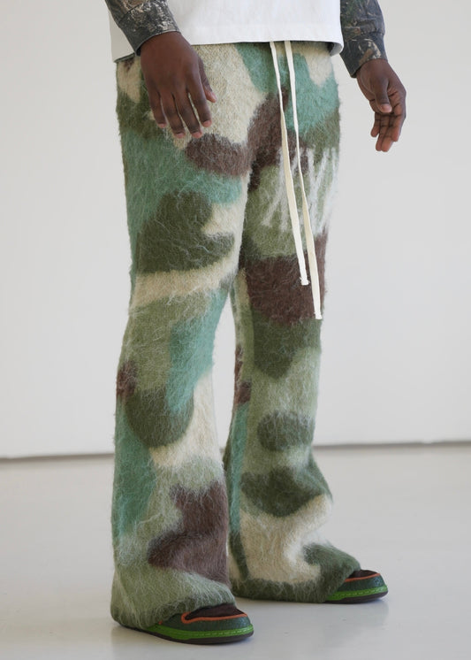 Camouflage: Mohair Flare Pants