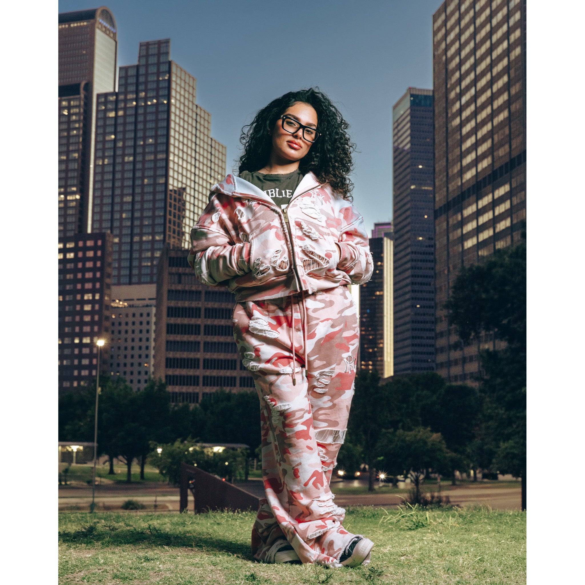 Pink Camouflage Adam Sandler Zip-Up