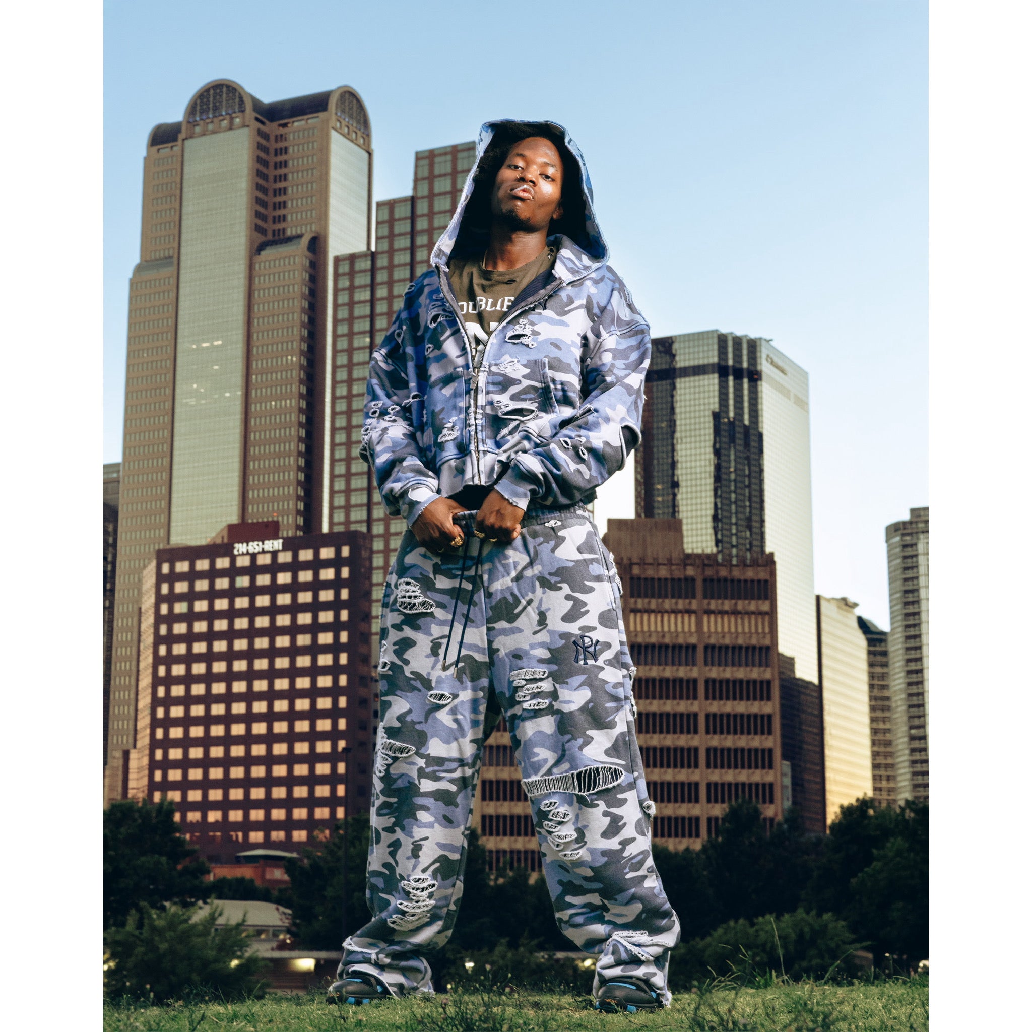 Blue Camouflage Happy Gilmore Sweatpants