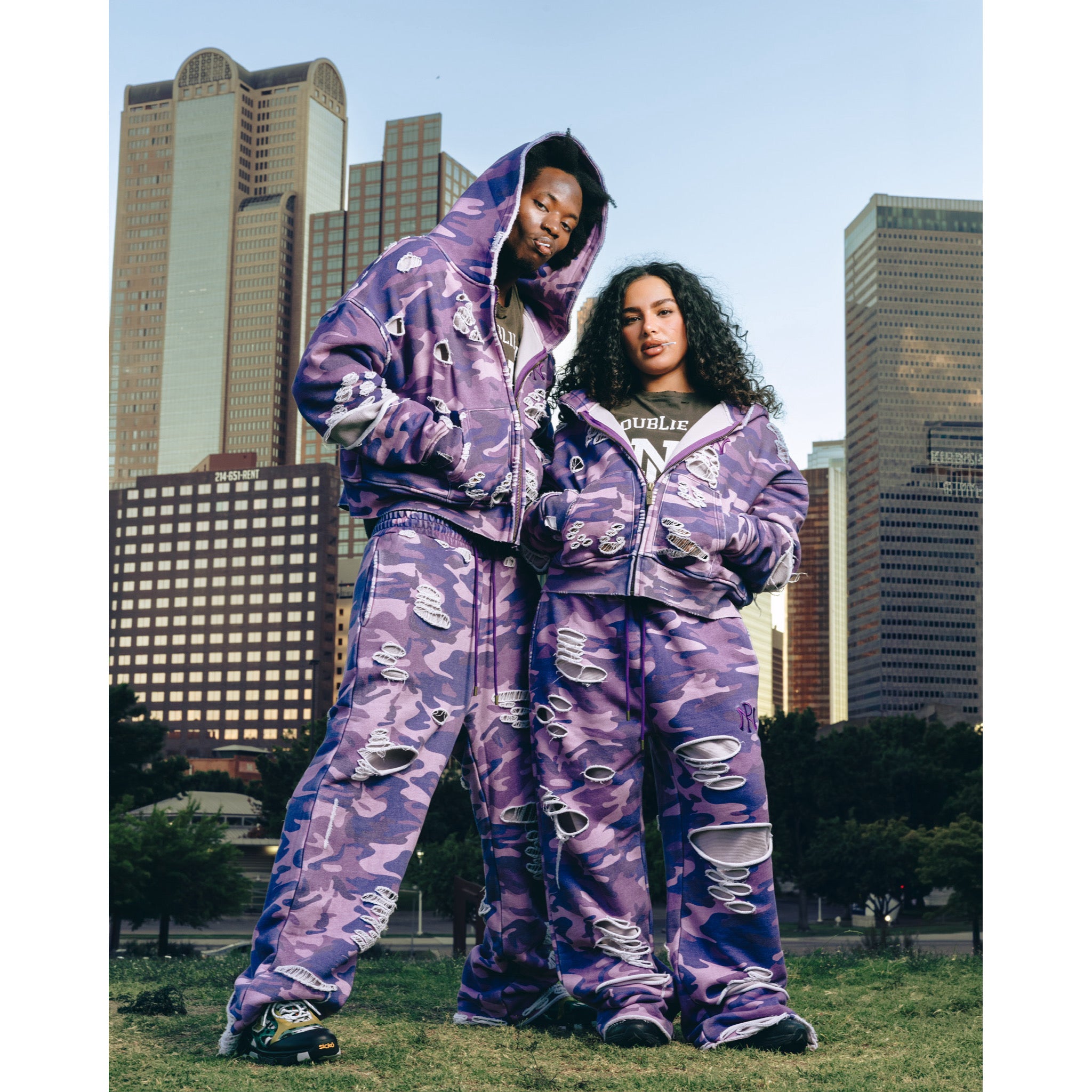 Purple Camouflage Happy Gilmore Sweatpants
